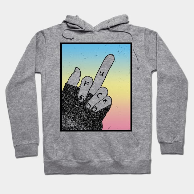 ∆∆∆  F*ck The World  ∆∆∆ Aesthetic Design Original Graphic Work Hoodie by CultOfRomance